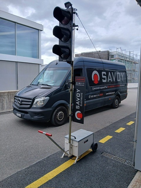 Mobile Baustellen-Ampeln