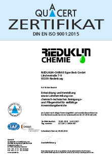 Zertifikat DIN EN ISO 9001:2015