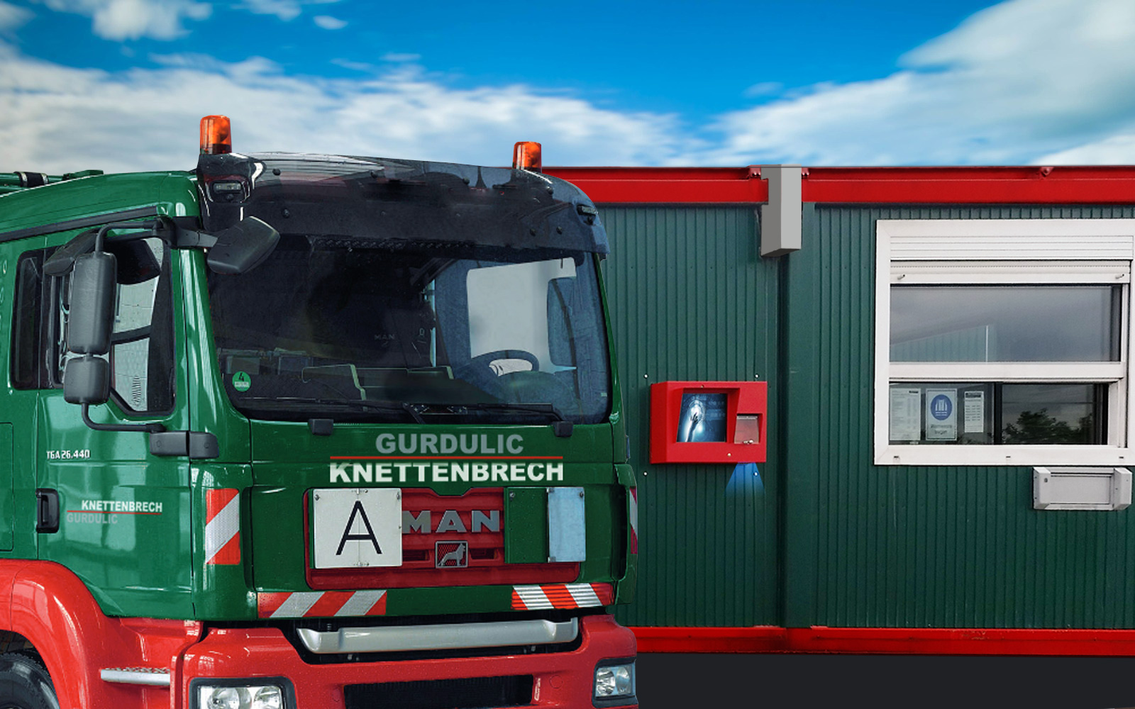 Outdoor-Bedienterminal zur LKW-Verwiegung