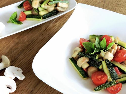 Champignons Zucchettisalat