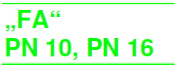 Absperrorgan FA PN 10/PN 16
