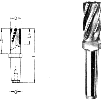 Schaft-Schruppfräser, MK (F 116 MK)