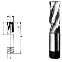 Schaft-Schruppfräser mit eingelöteten Hartmetall-Zähnen (F 116)