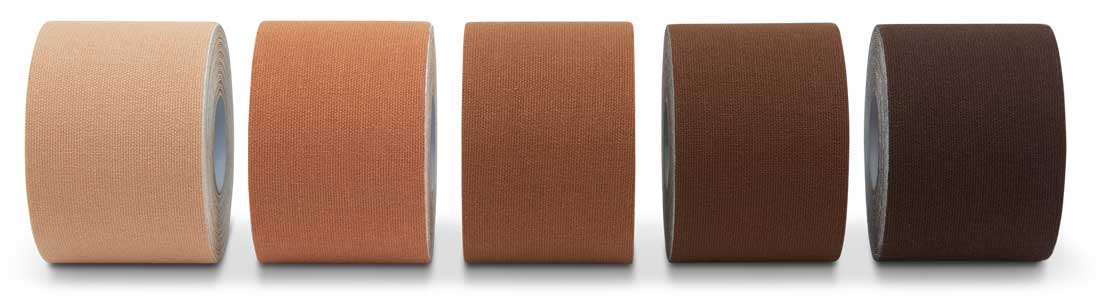 K-Tape My Skin, vier Hauttöne als Rollen
