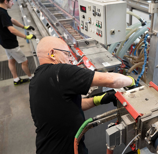 Extrusionslinie in der Produktion