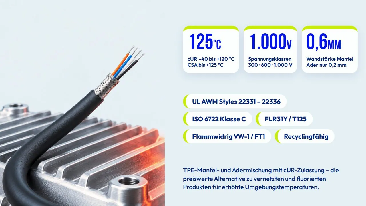 TPE-Leitung bis +125 °C