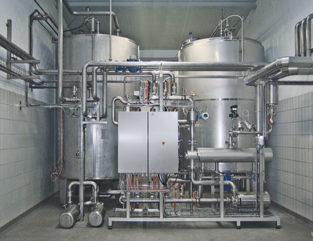 Single-line CIP plant