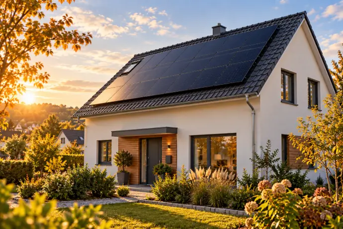 Photovoltaikanlage auf Einfamilienhaus