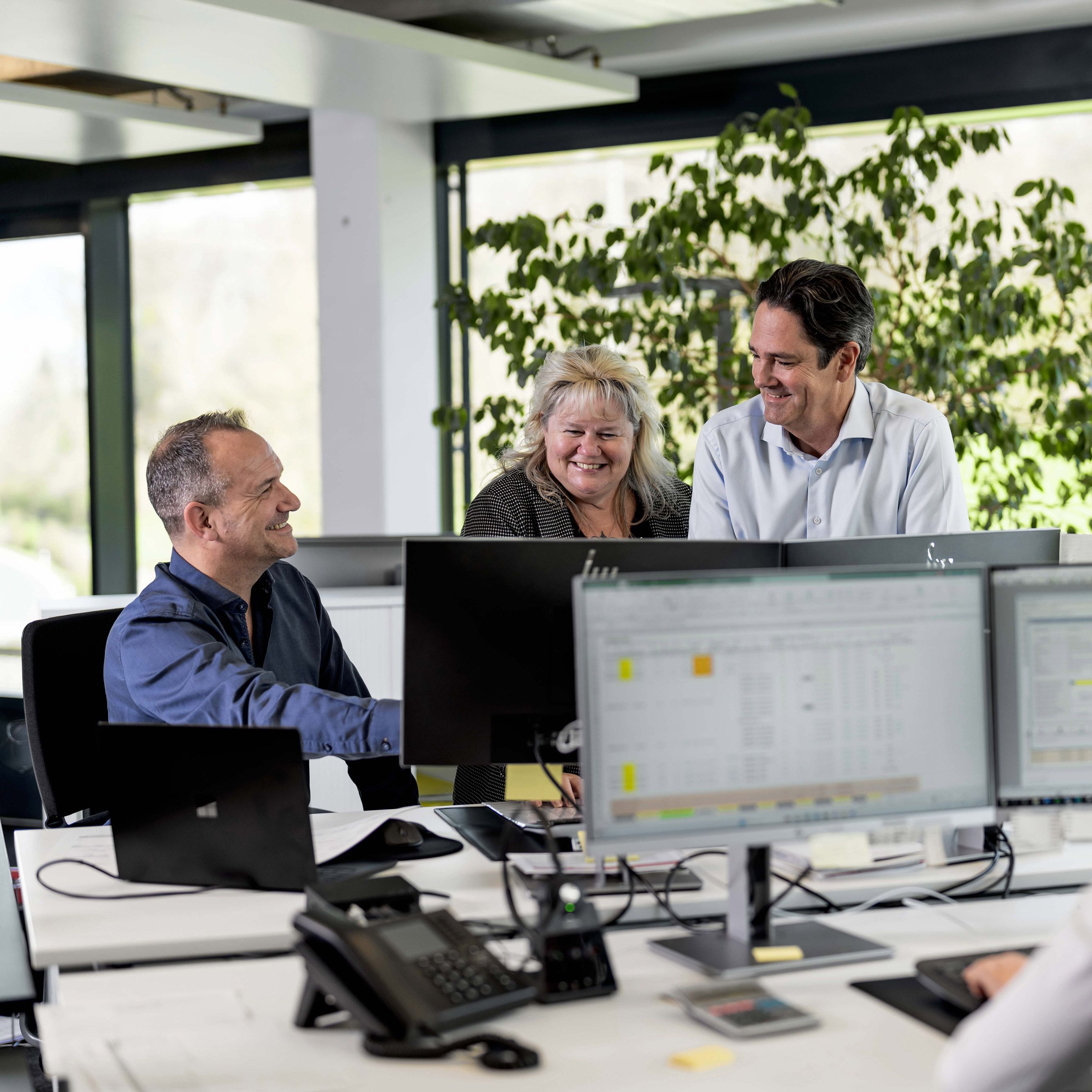Team von volenergy am Arbeitsplatz