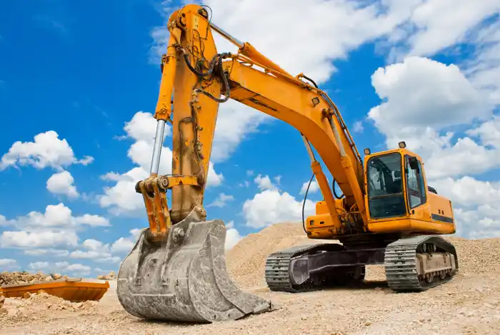 Arbeitszylinder im Bagger