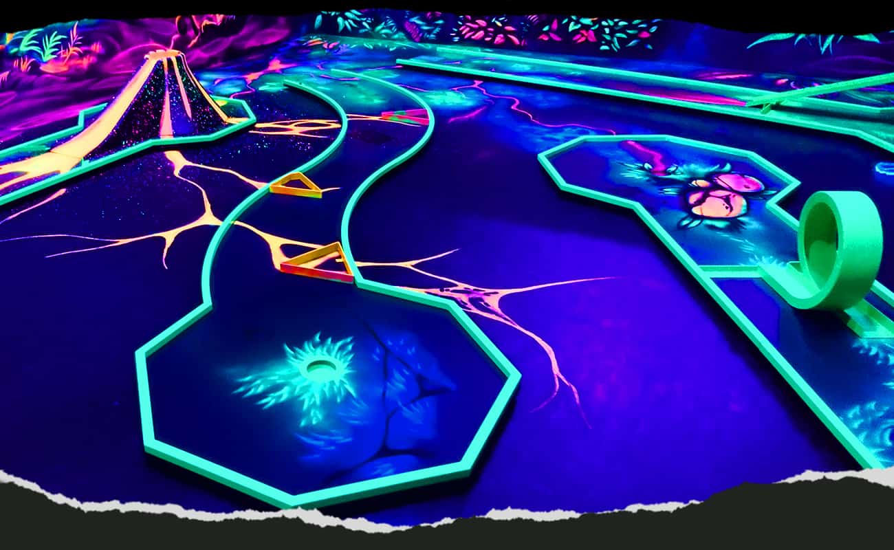 Schwarzlicht Minigolf