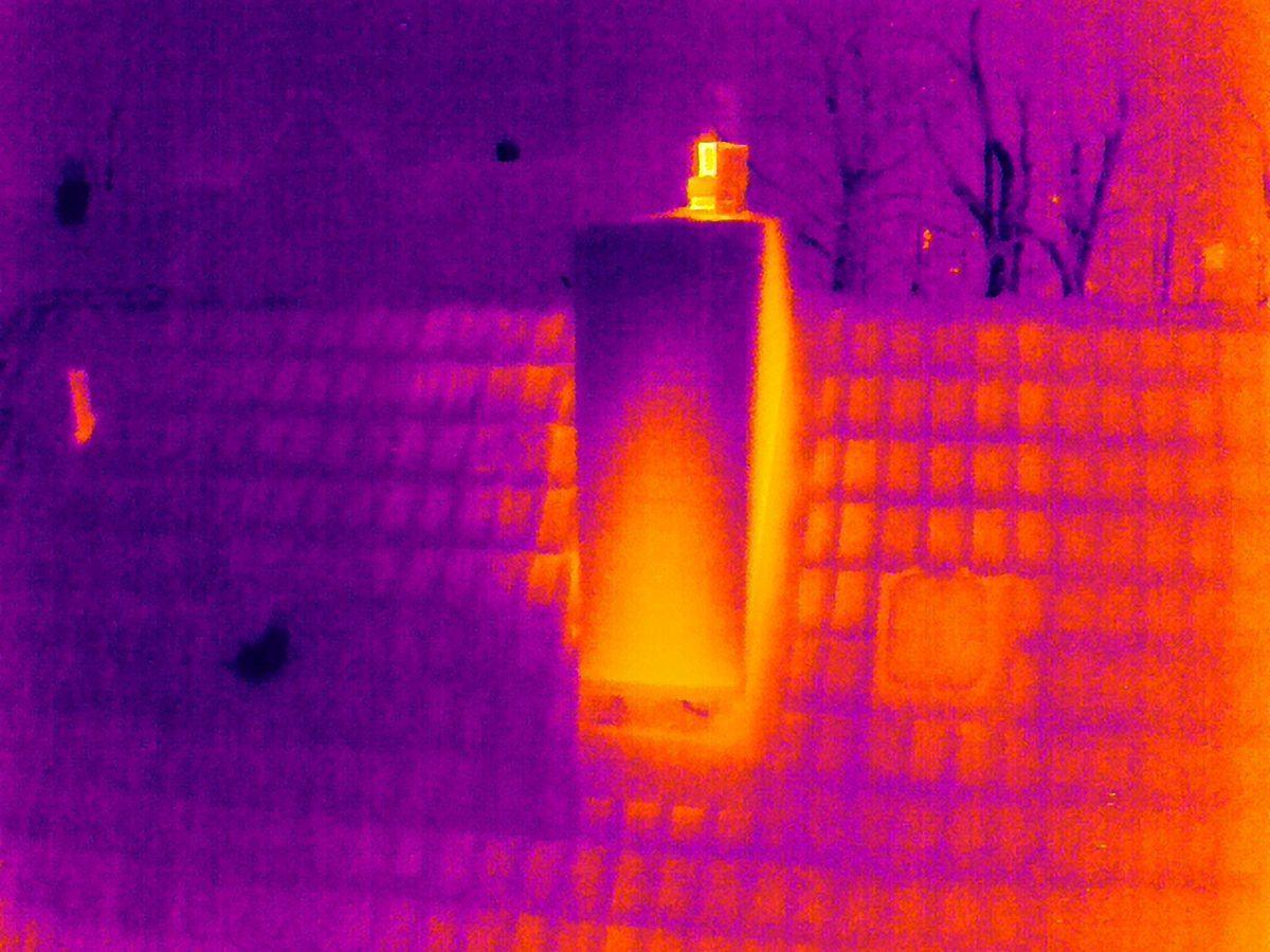 Radiometrisches Wärmebild Gebäudedach