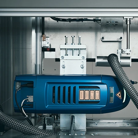 Produktionslinie mit integriertem Beschriftungslaser