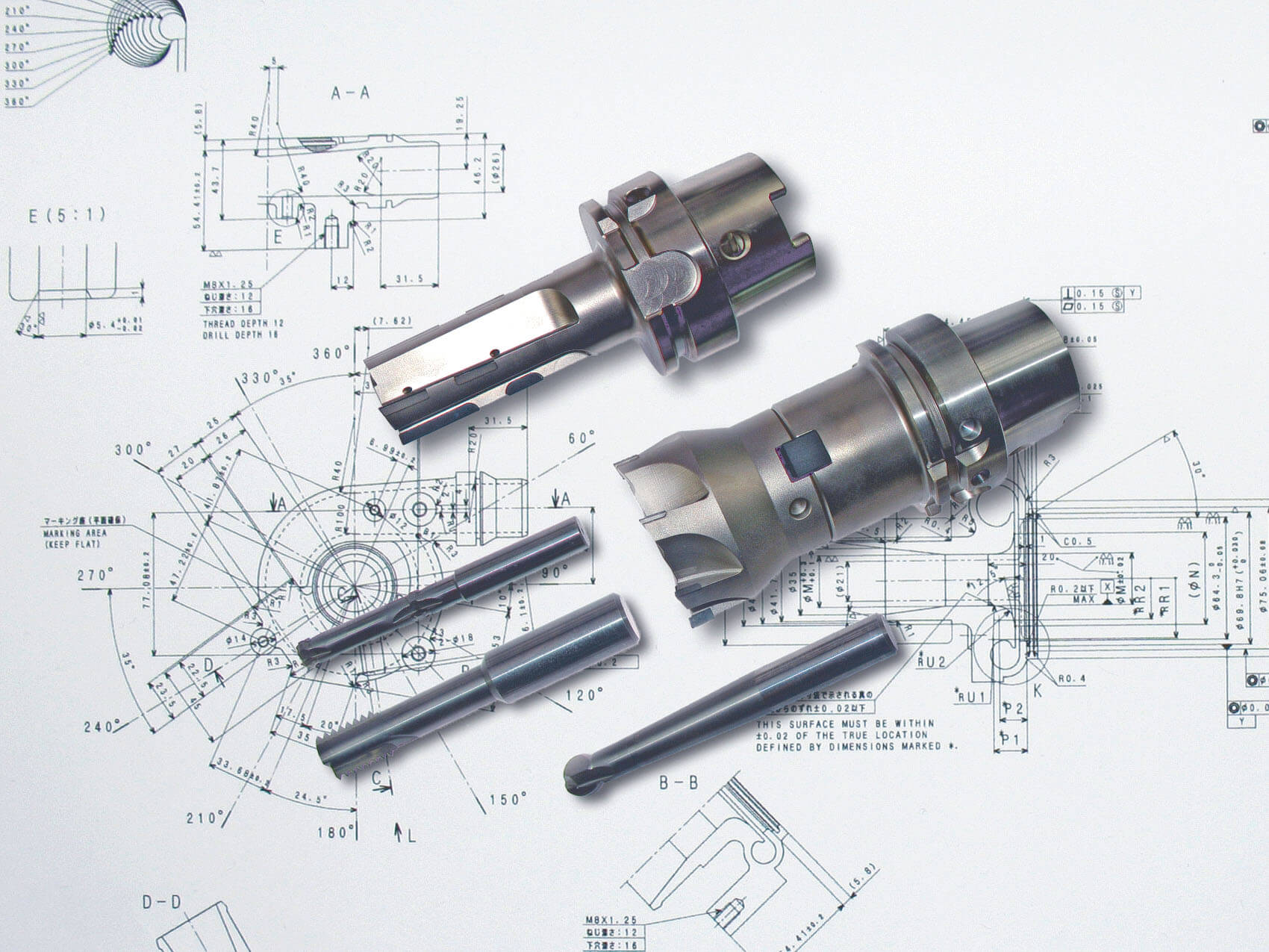 Precision tools (drills, milling cutters, reamers, countersinks)