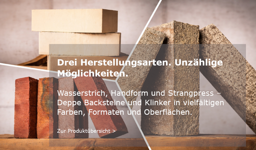 Produktübersicht Wasserstrich, Strangpress und Handform