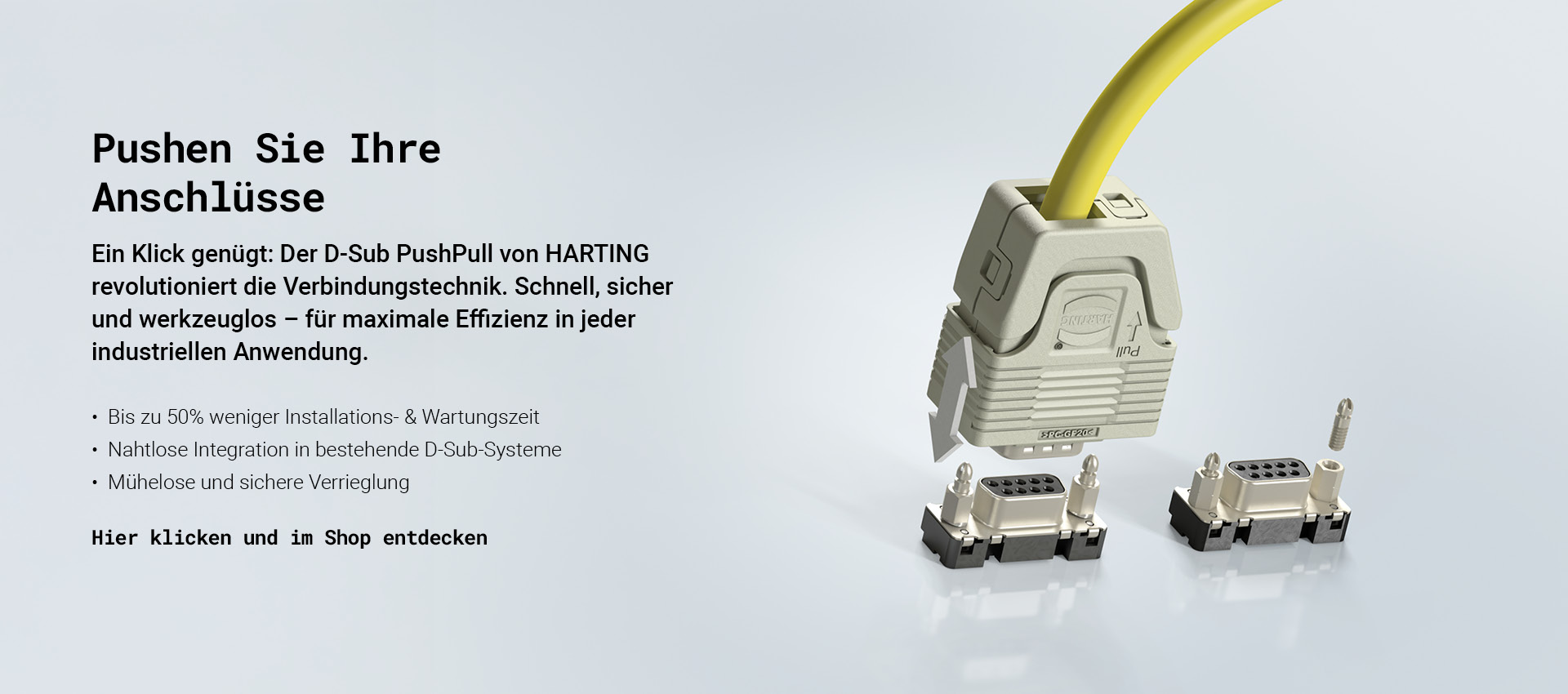 Produktkommunikation Harting D-Sub Push-Pull