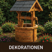 Gartendekoration aus Holz