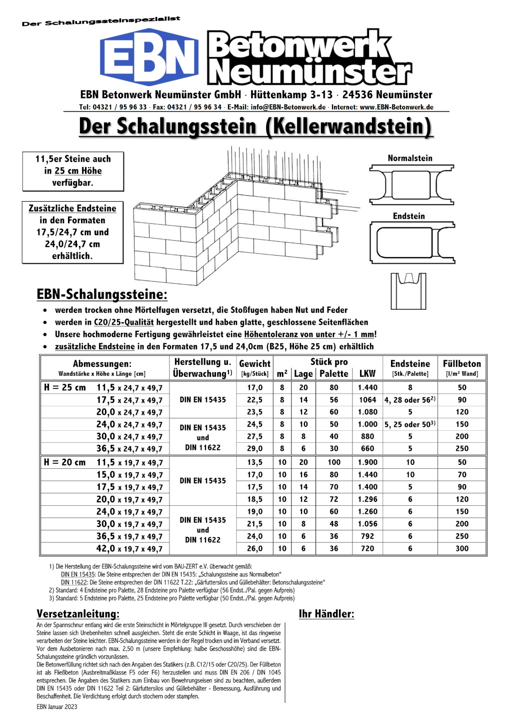 Der Schalungsstein