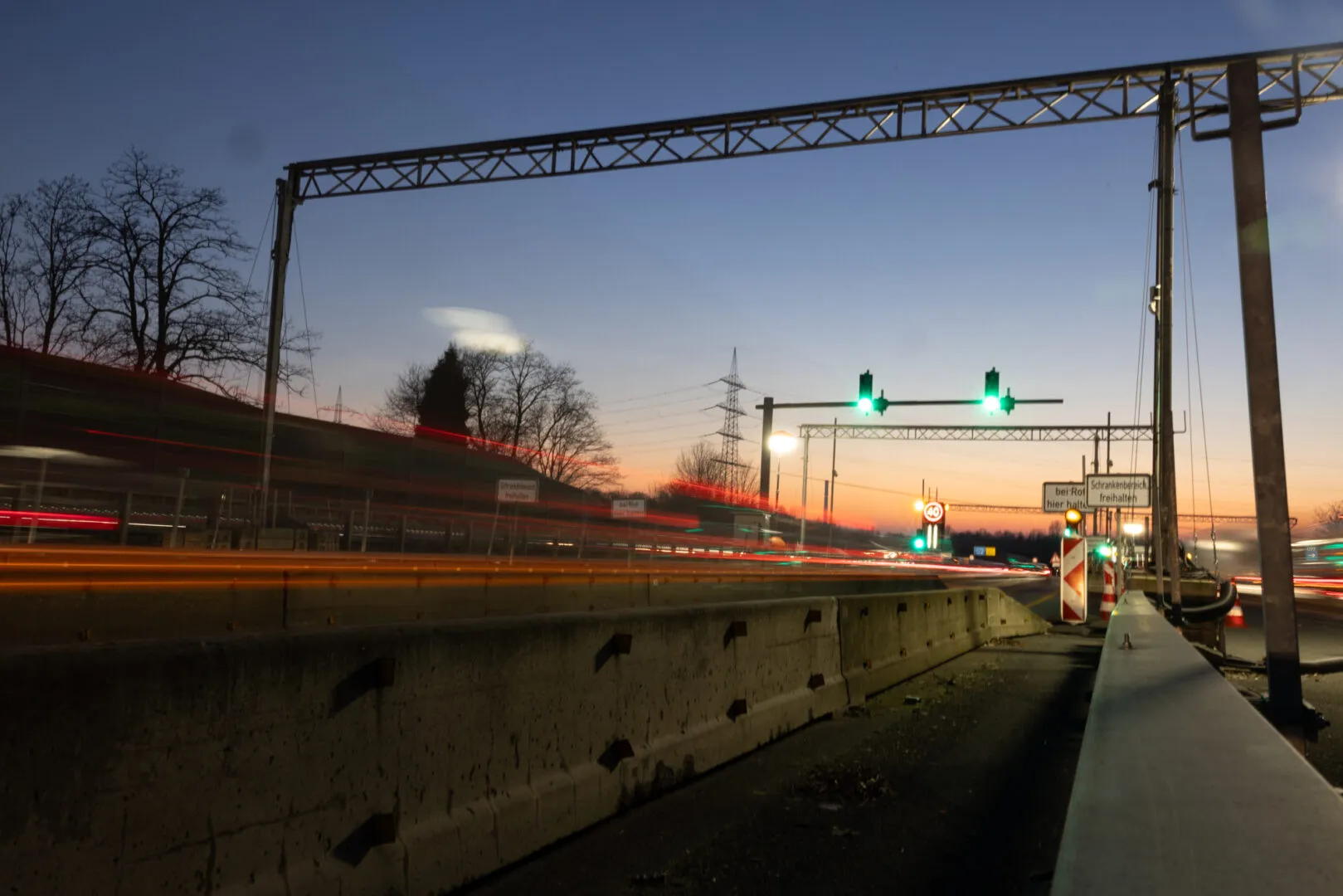 Demarkierung mit Wasserhochdruck