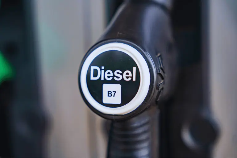 Diesel B7 at the fuel station