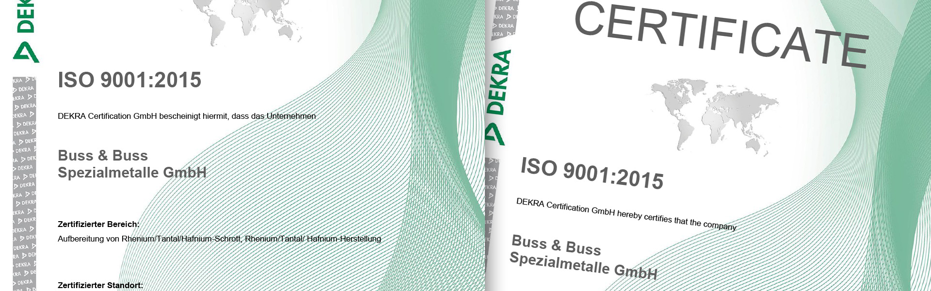 ISO-Zertifizierung für Tantal-Recycling