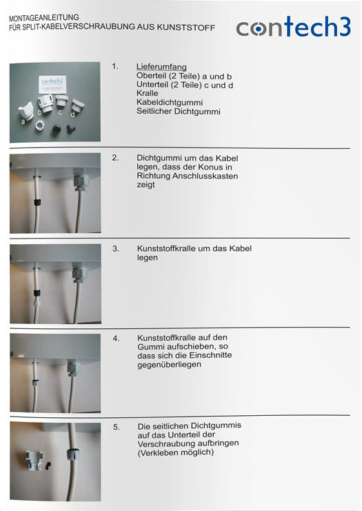 Split-Kabelverschraubung (Kunststoff)