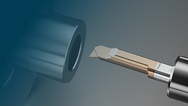 VHM-Miniatur-Schneideinsätze ab Ø 2,1 mm für Ausdrehen, Profildrehen und