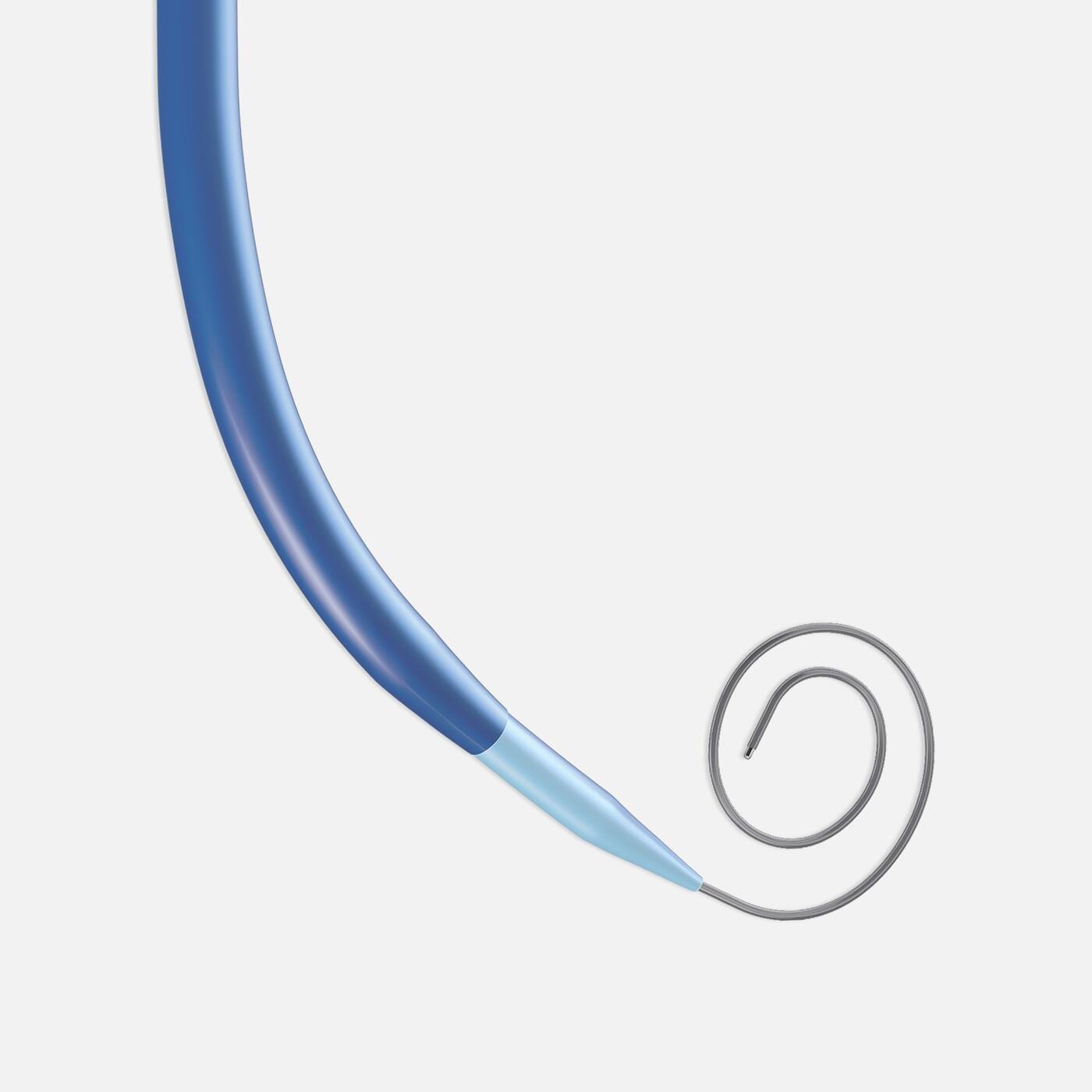 SupraCross RF Wire in Pigtail-Konfiguration mit Steerable Sheath