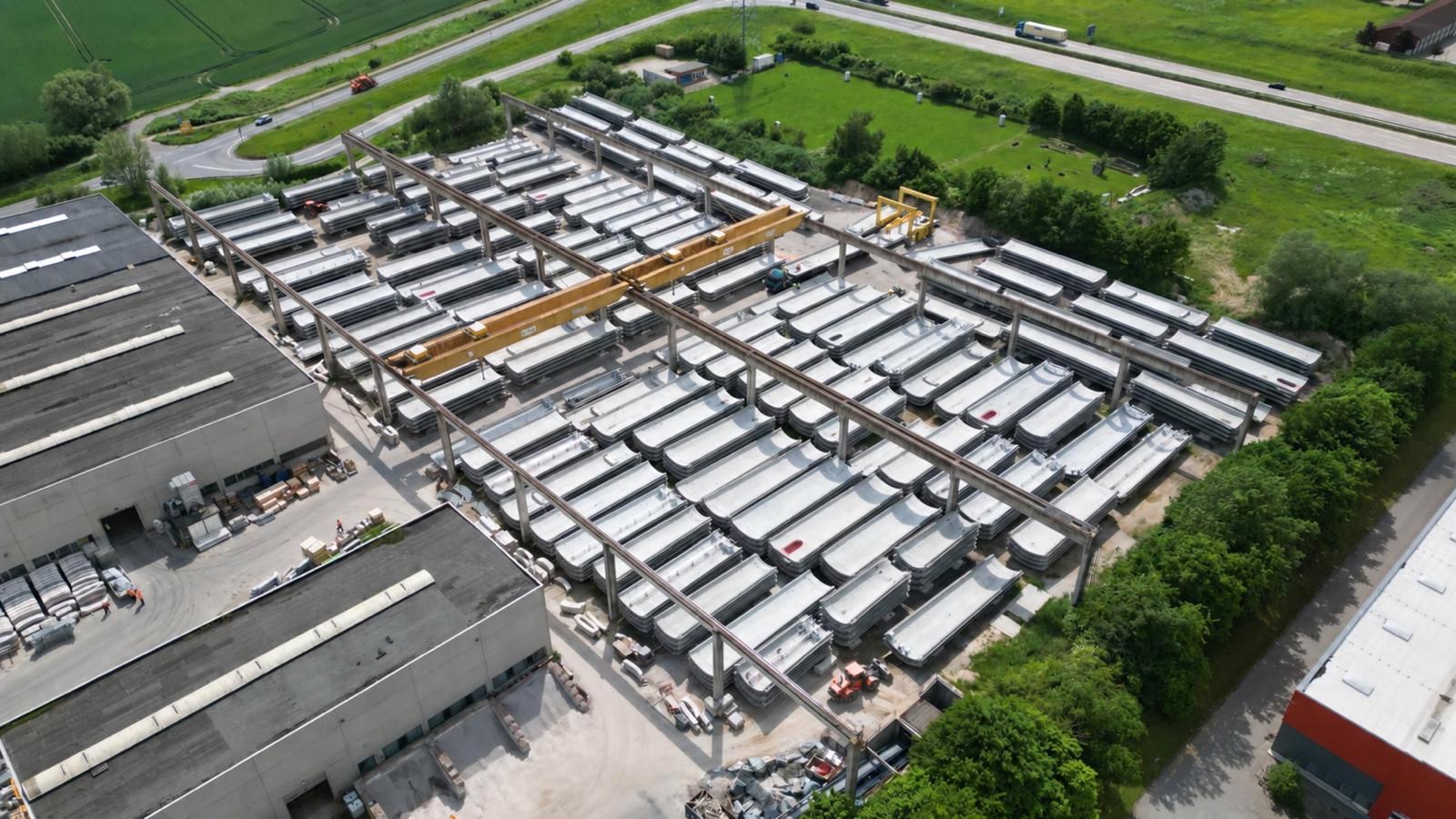 Betonfertigteile (Keystones) für Hybrid-Windtürme