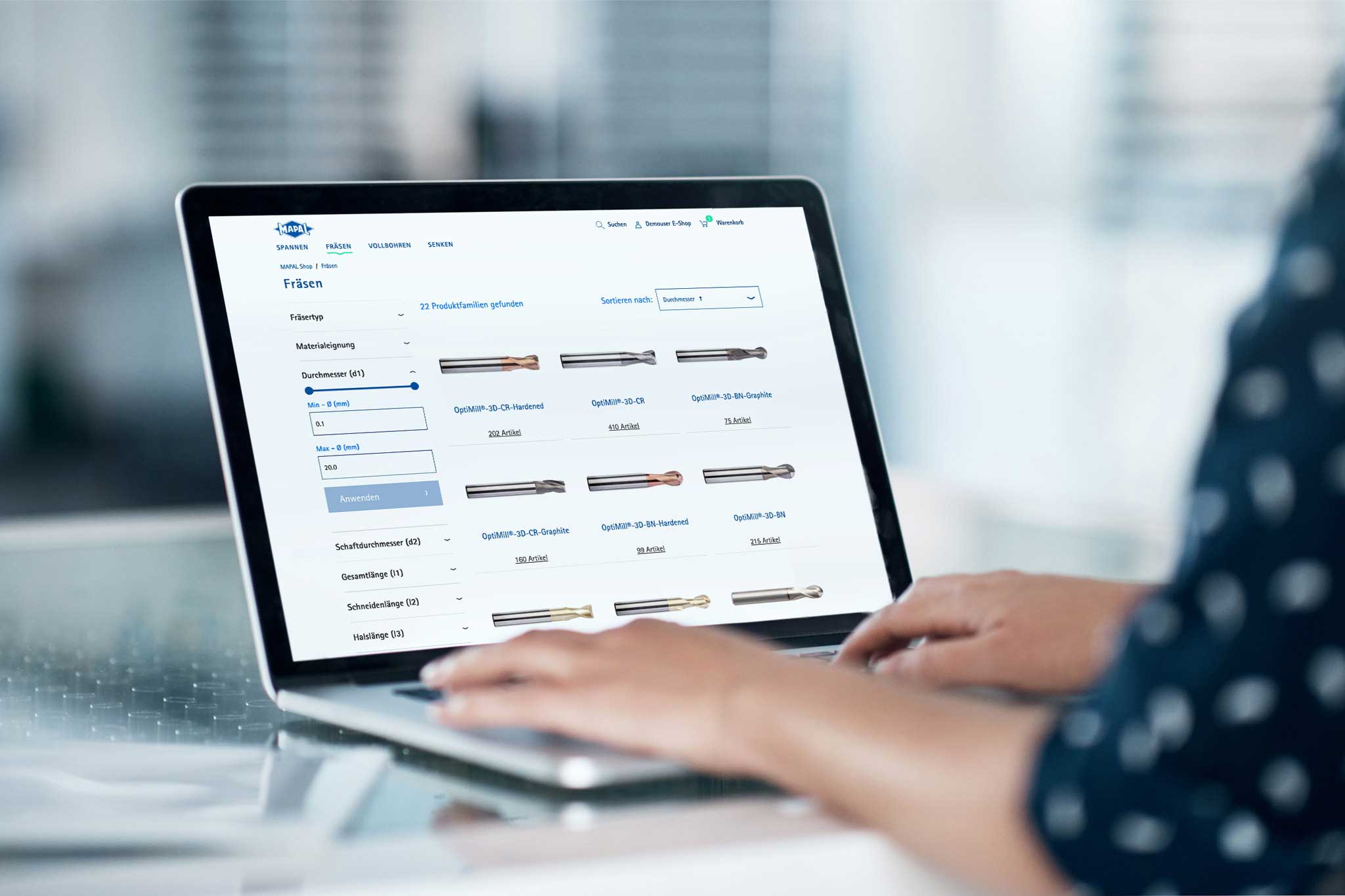 MAPAL Online-Shop mit über 12.000 lagerhaltigen Produkten