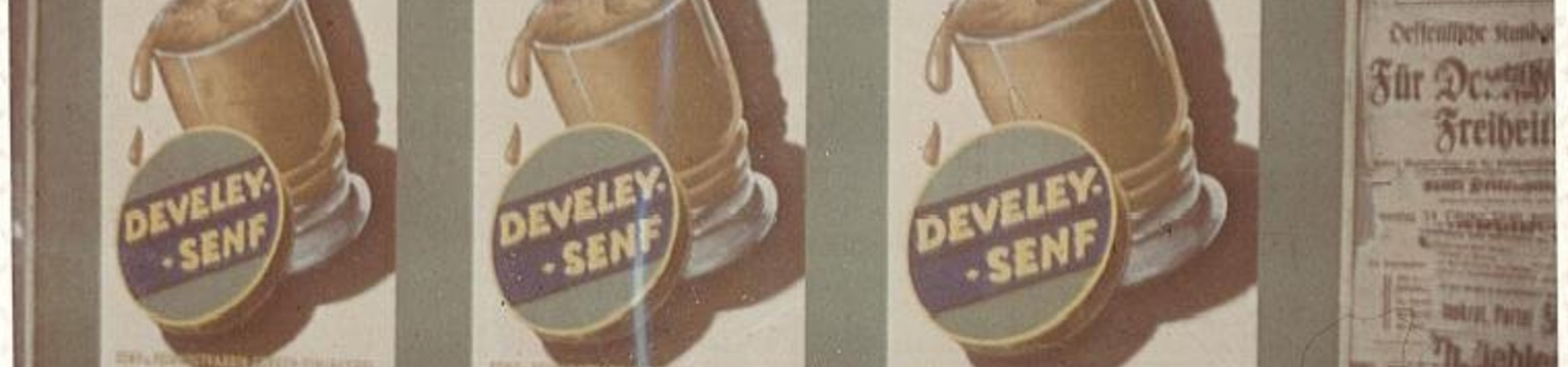Alte Anzeige von Develey aus dem Jahr 1949