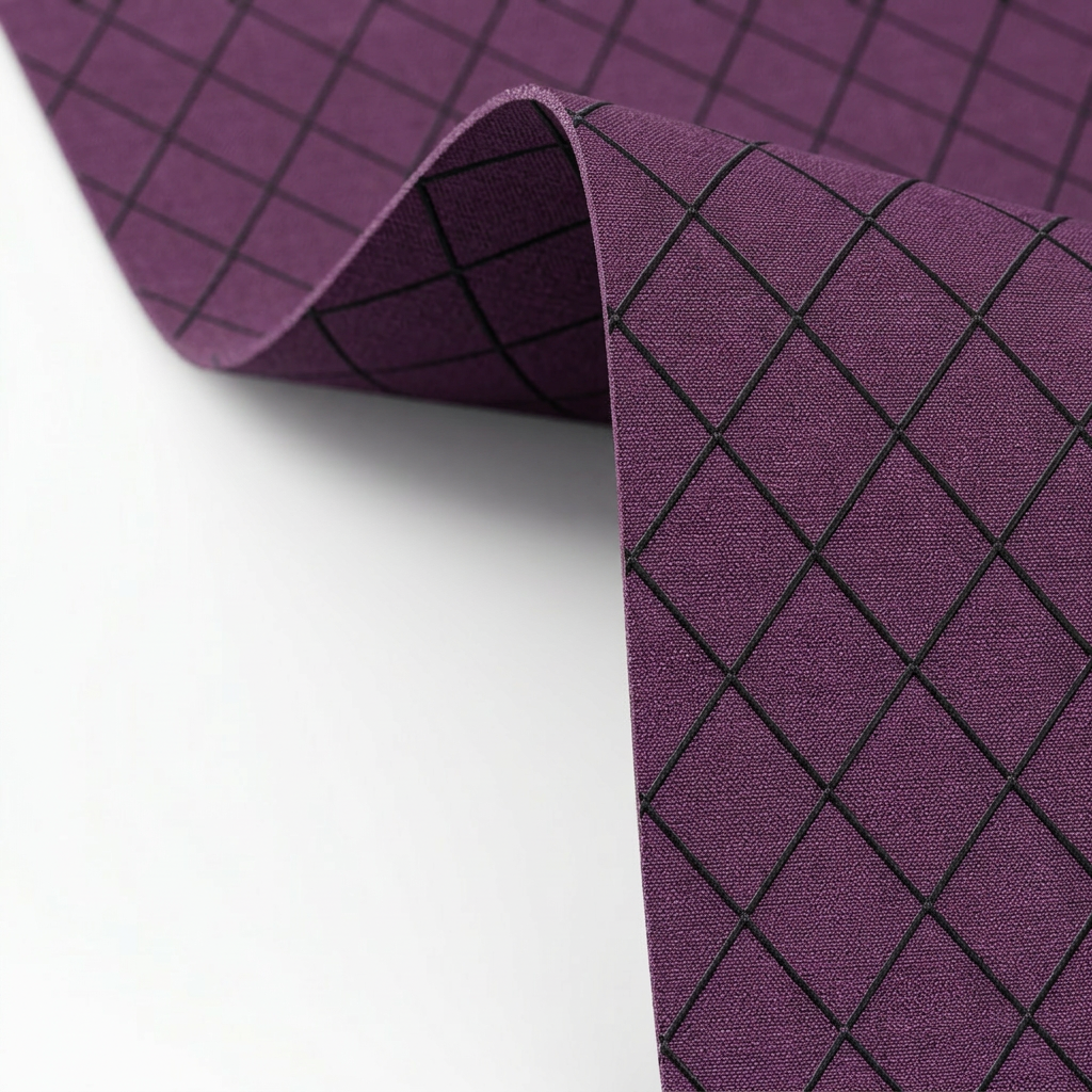 Detailaufnahme des lilafarbenen Batyline®-Gewebes der Textilwanne
