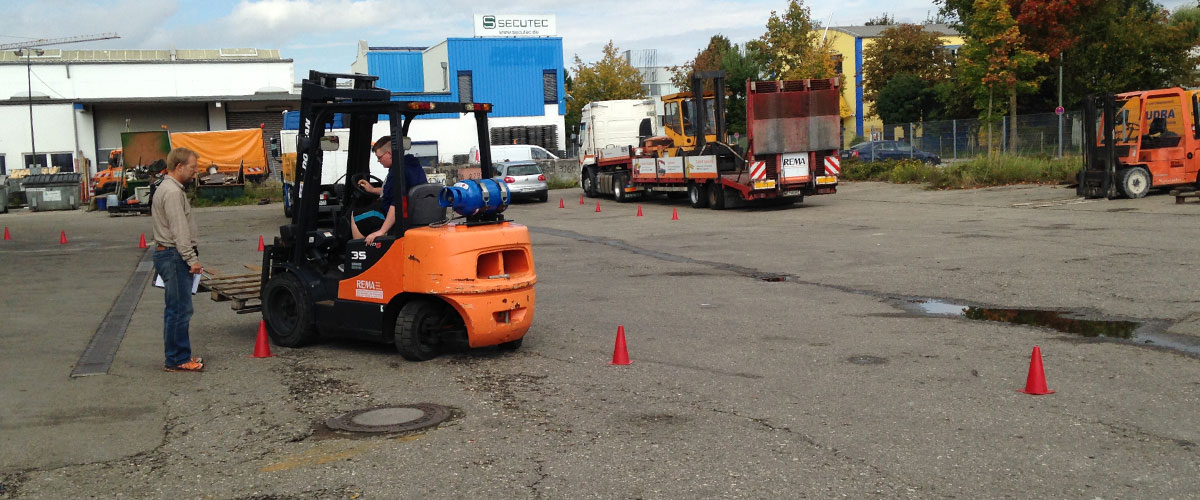 Operator training for forklifts and cranes