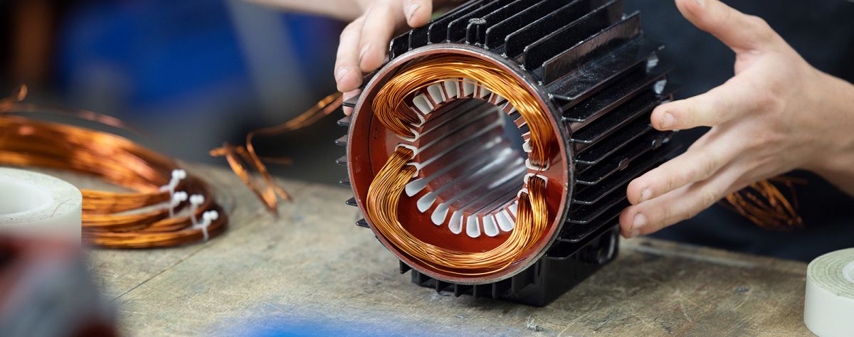 Neugewickelter Elektromotor
