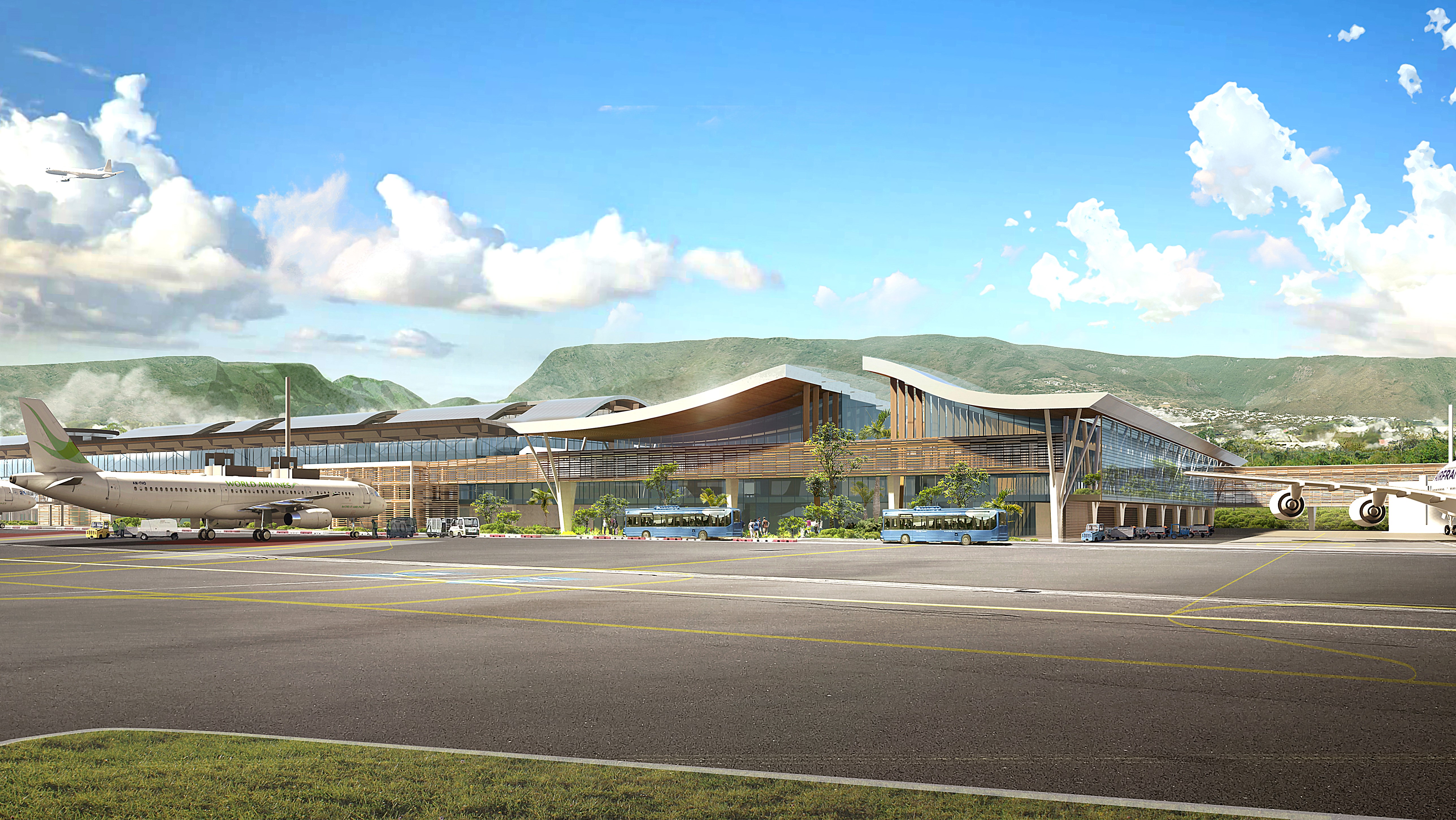 Neue BHS für Erweiterung Flughafen Roland Garros, La Réunion