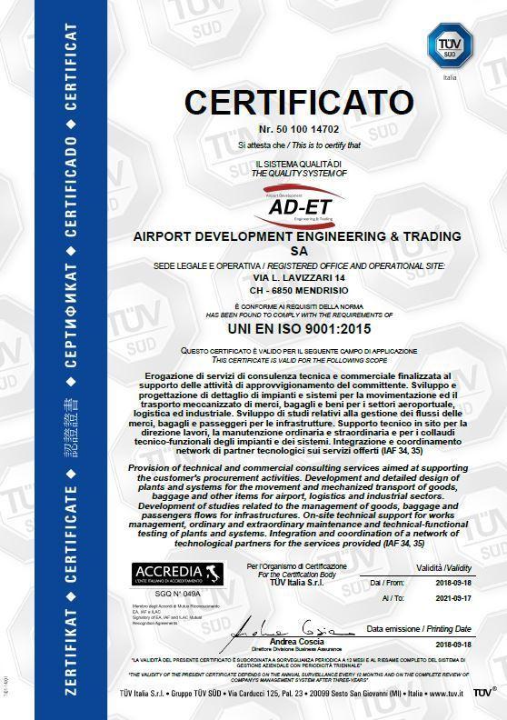Zertifizierung nach ISO 9001:2015