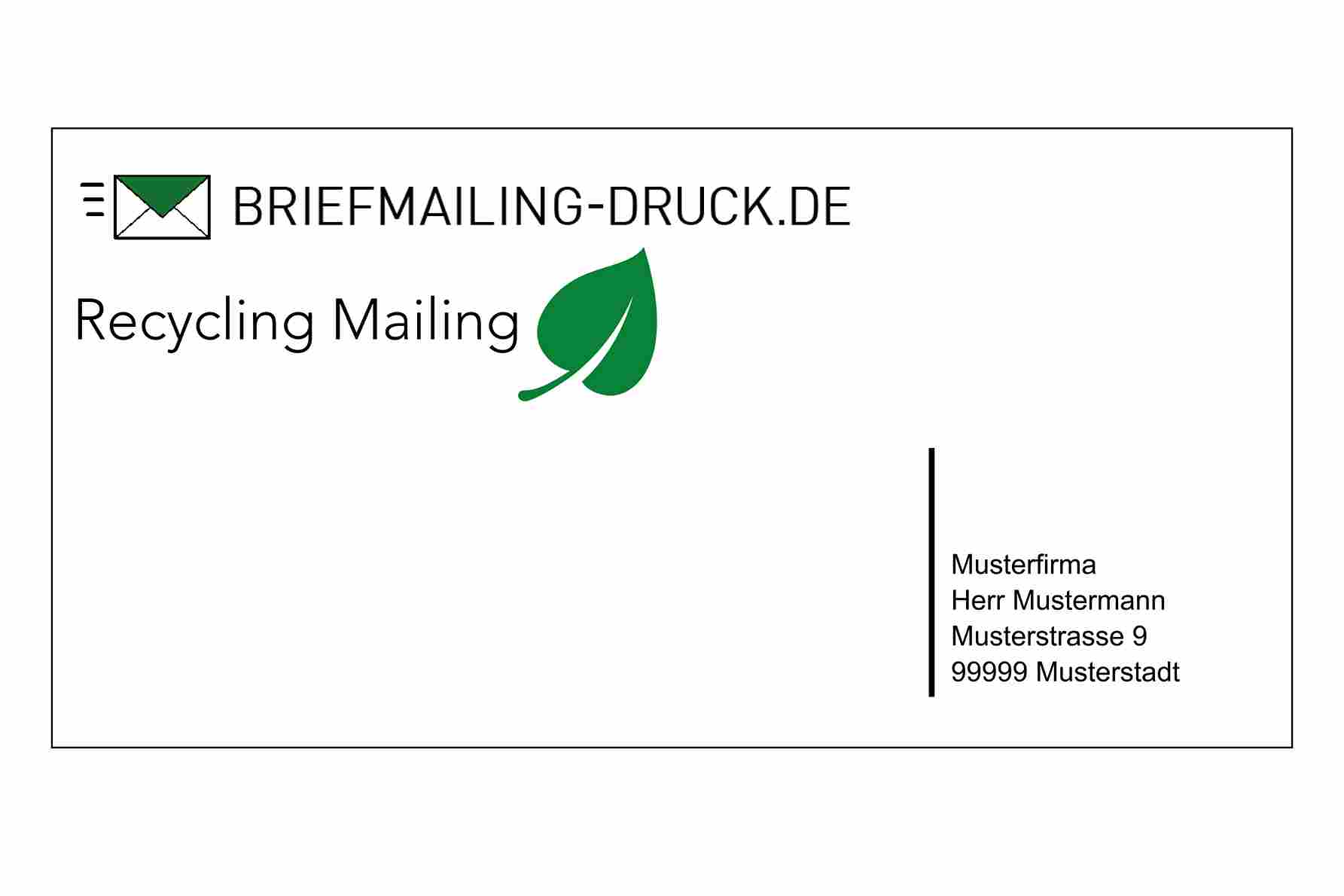 Recycling Postkarte DIN Lang