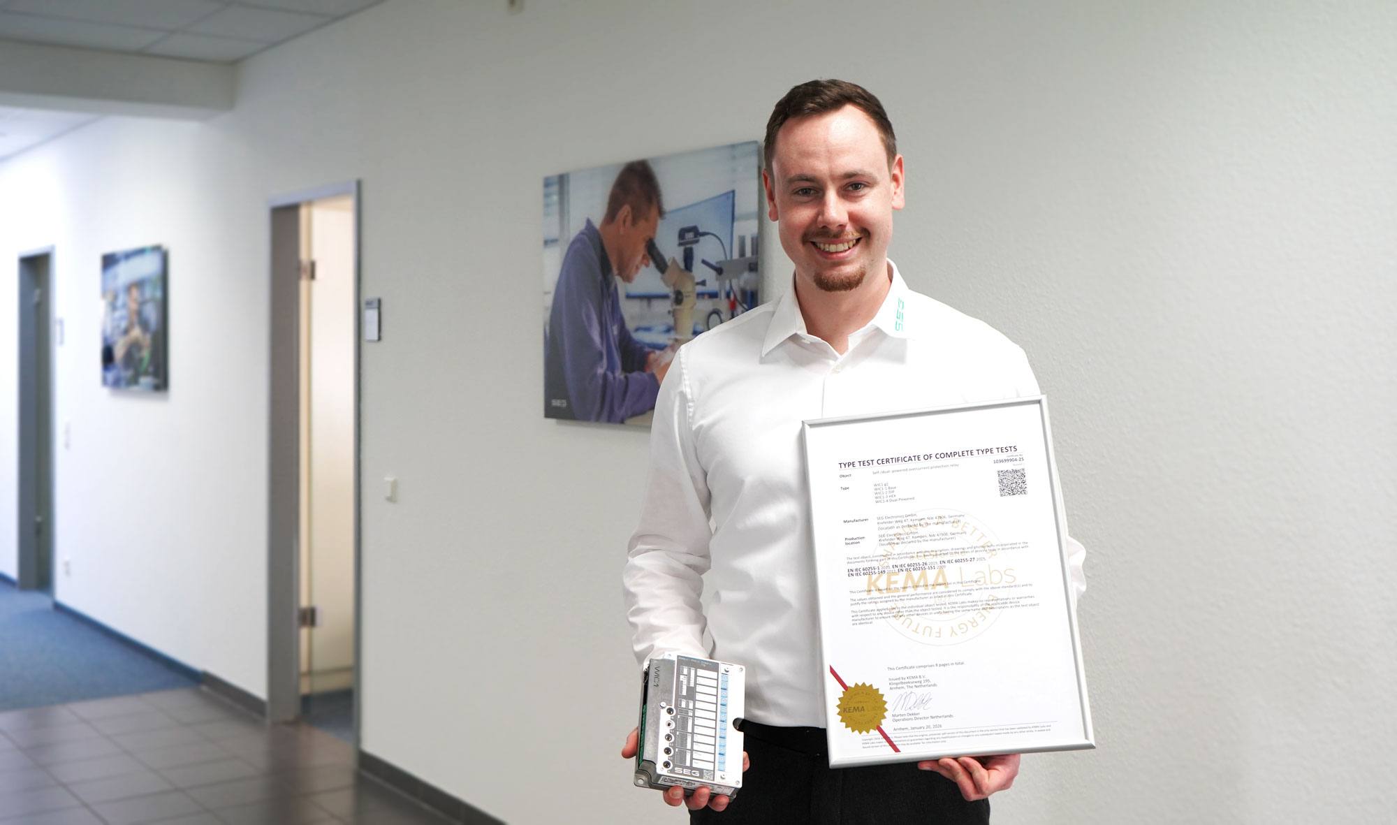KEMA Labs Zertifizierung des WIC1 g2 nach EN IEC 60255