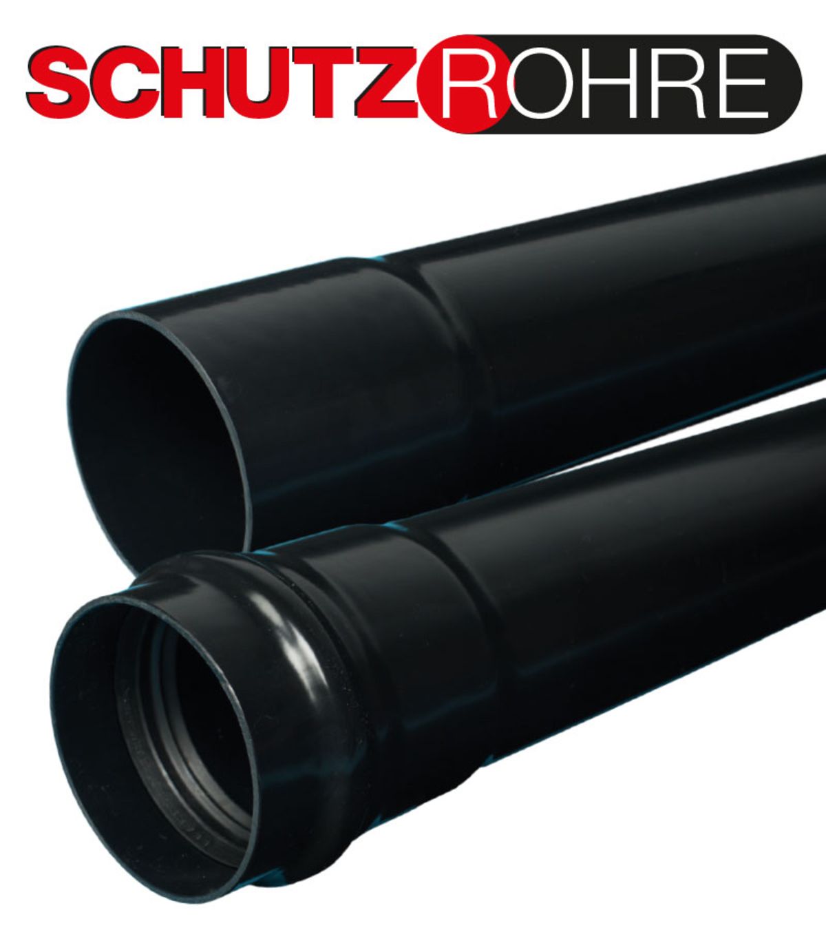 Kabelschutzrohr PVC mit Klebemuffe