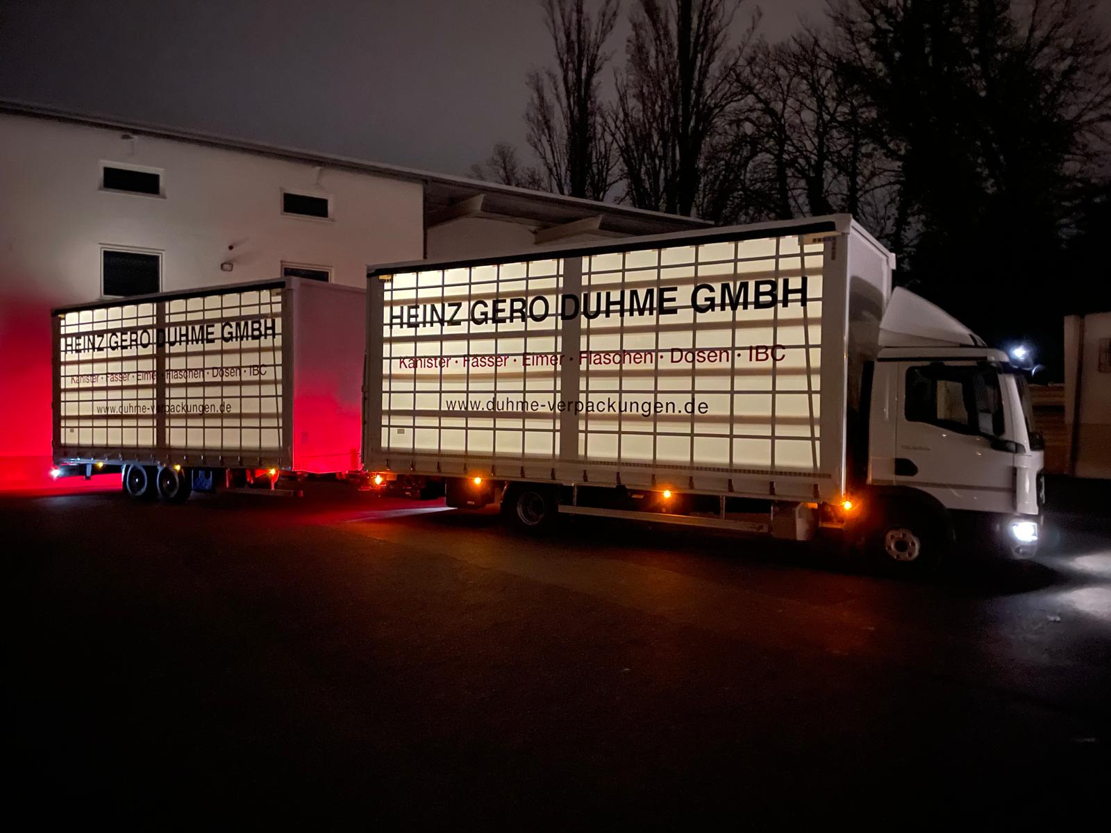 Eigener Fuhrpark bei der Auslieferung