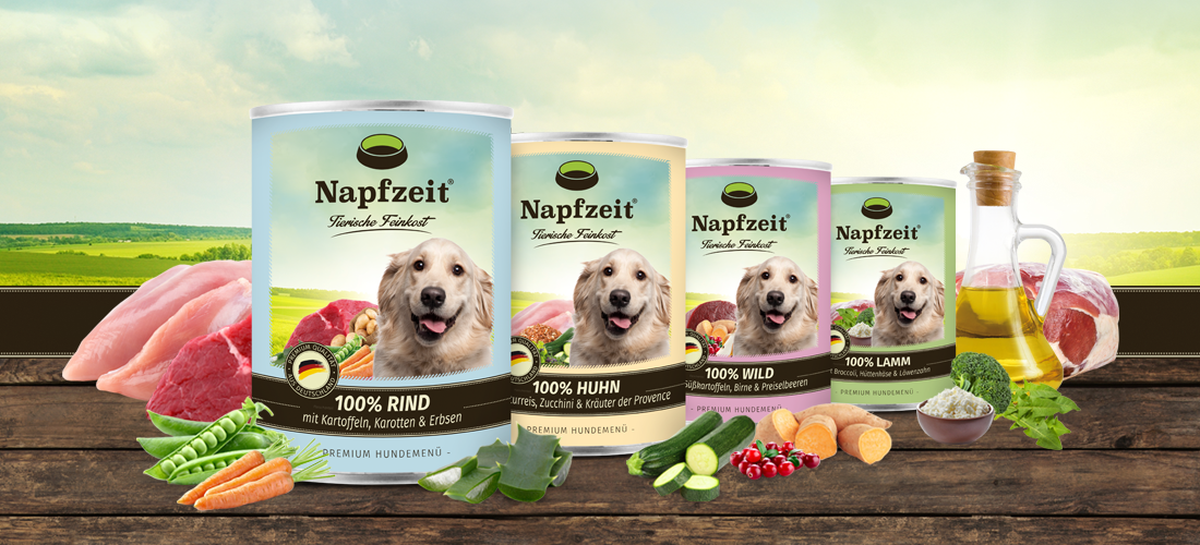 Grain-free canned menu for dogs