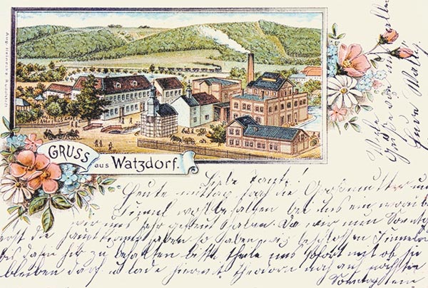 Historische Grußkarte aus Watzdorf