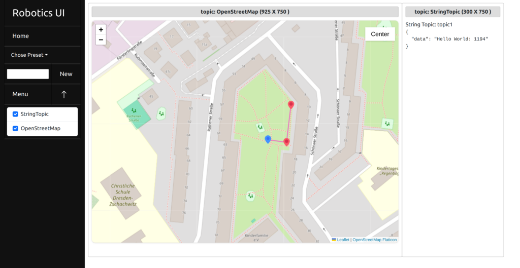 Robotics UI – webbasierte Robotersteuerung auf OpenStreetMap-Basis