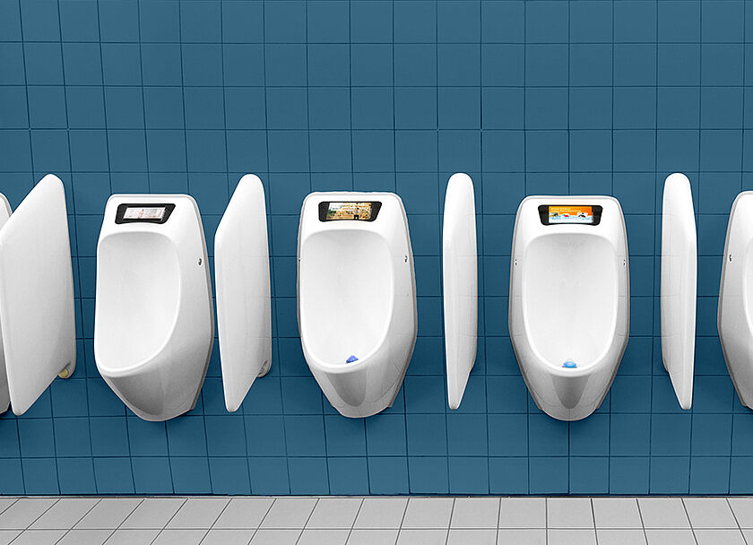 Wasserlose Urinale 0 Liter, ohne Sensor