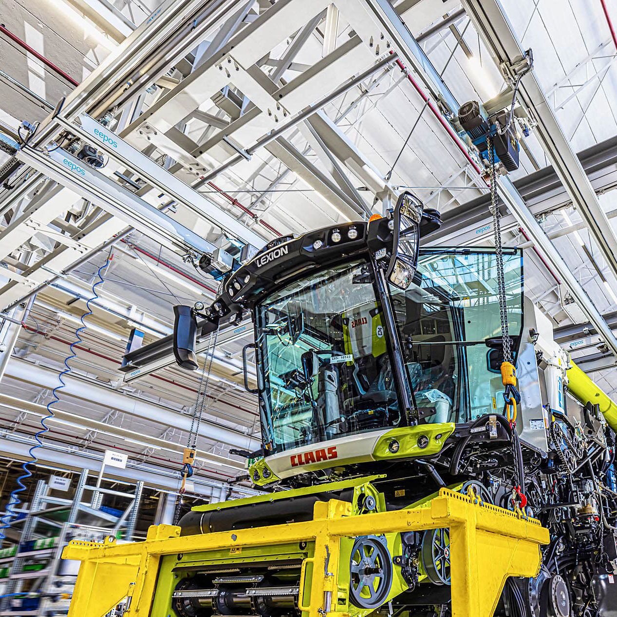 Aluminium-Kransystem in der Produktion von Claas, Harsewinkel
