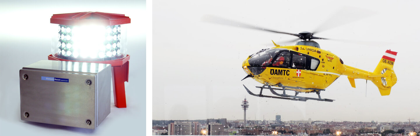 Heliport-Equipment (Perimeterfeuer, PAPI, LED-Beacon)