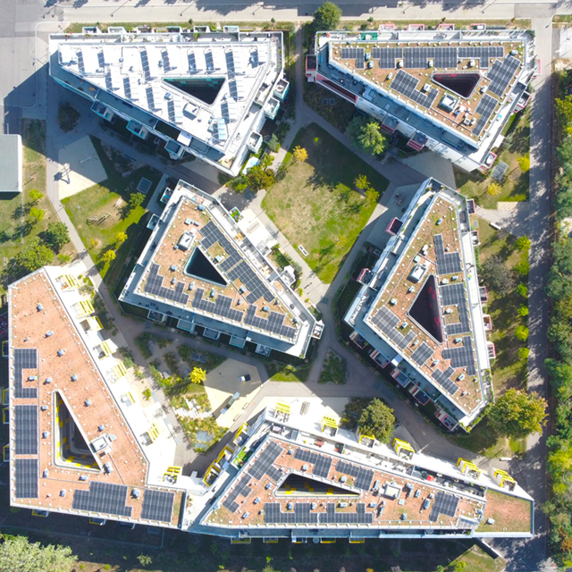 Photovoltaik-Anlage Wohnhausanlage Grellgasse, Wien Floridsdorf (242 kWp)