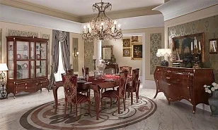 Wohnzimmer Esszimmer La Belle Epoque Nussbaumfarbe