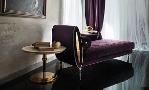 Chaiselongue Sipario Velours Aubergine