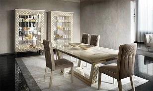 Wohnzimmer Esszimmer Sipario Beige Hochglanz